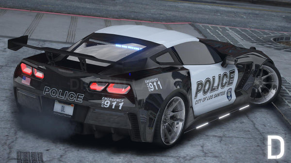 Chevrolet Corvette C7 Police | Debadged | Template