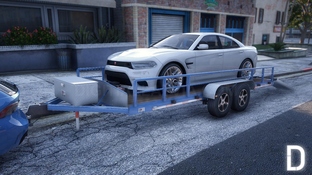 Car Trailer with Rails