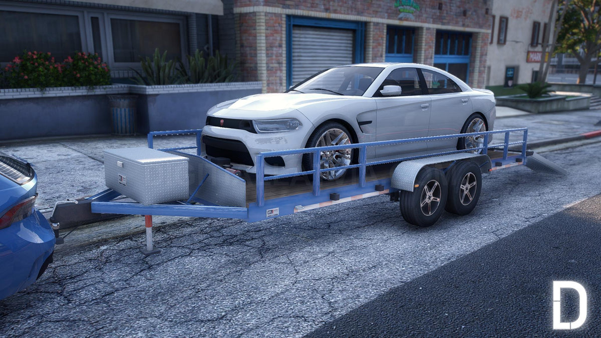 Car Trailer with Rails