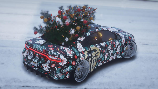Dodge Charger Hellcat Christmas | Template | Debadged