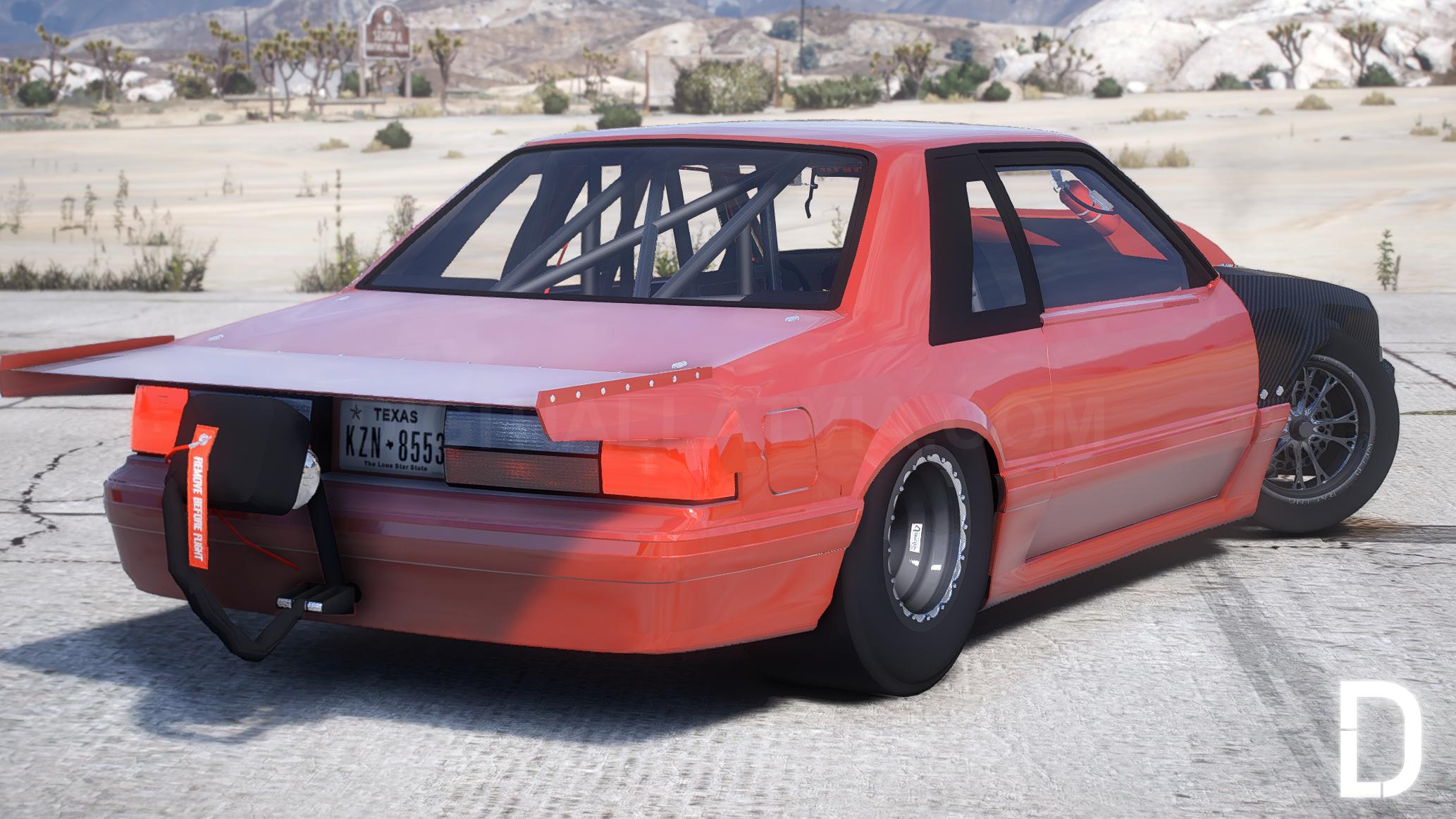 Ford Mustang Foxbody Drag 1993 600 MPH | Debadged