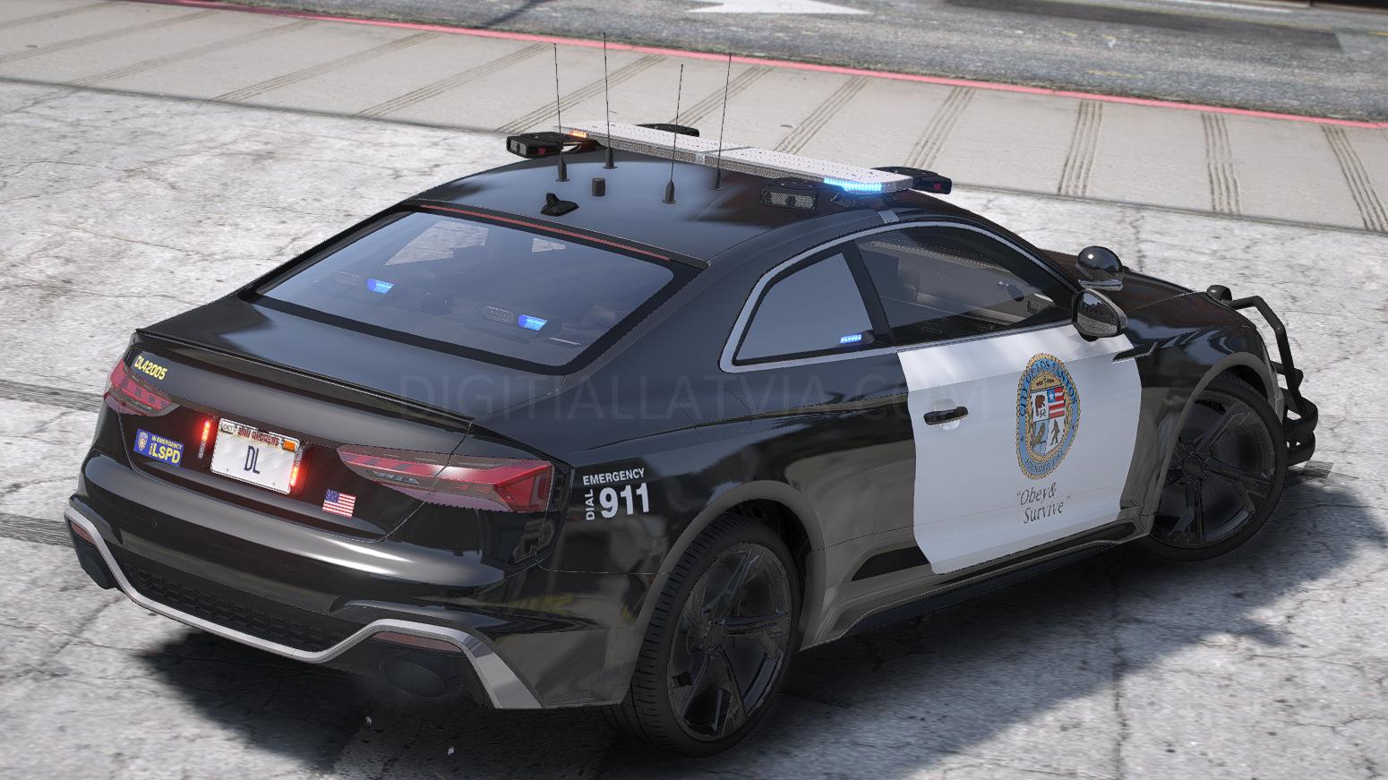 Audi RS5 Police 2022 | Debadged | Template