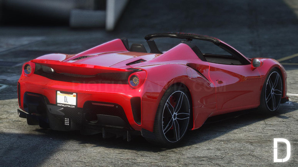 Ferrari 488 Pista Spider | Debadged | Template