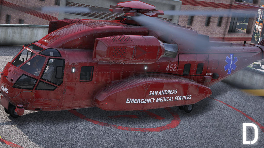 Buckingham DH-7 Iron Mule EMS Helicopter | Template