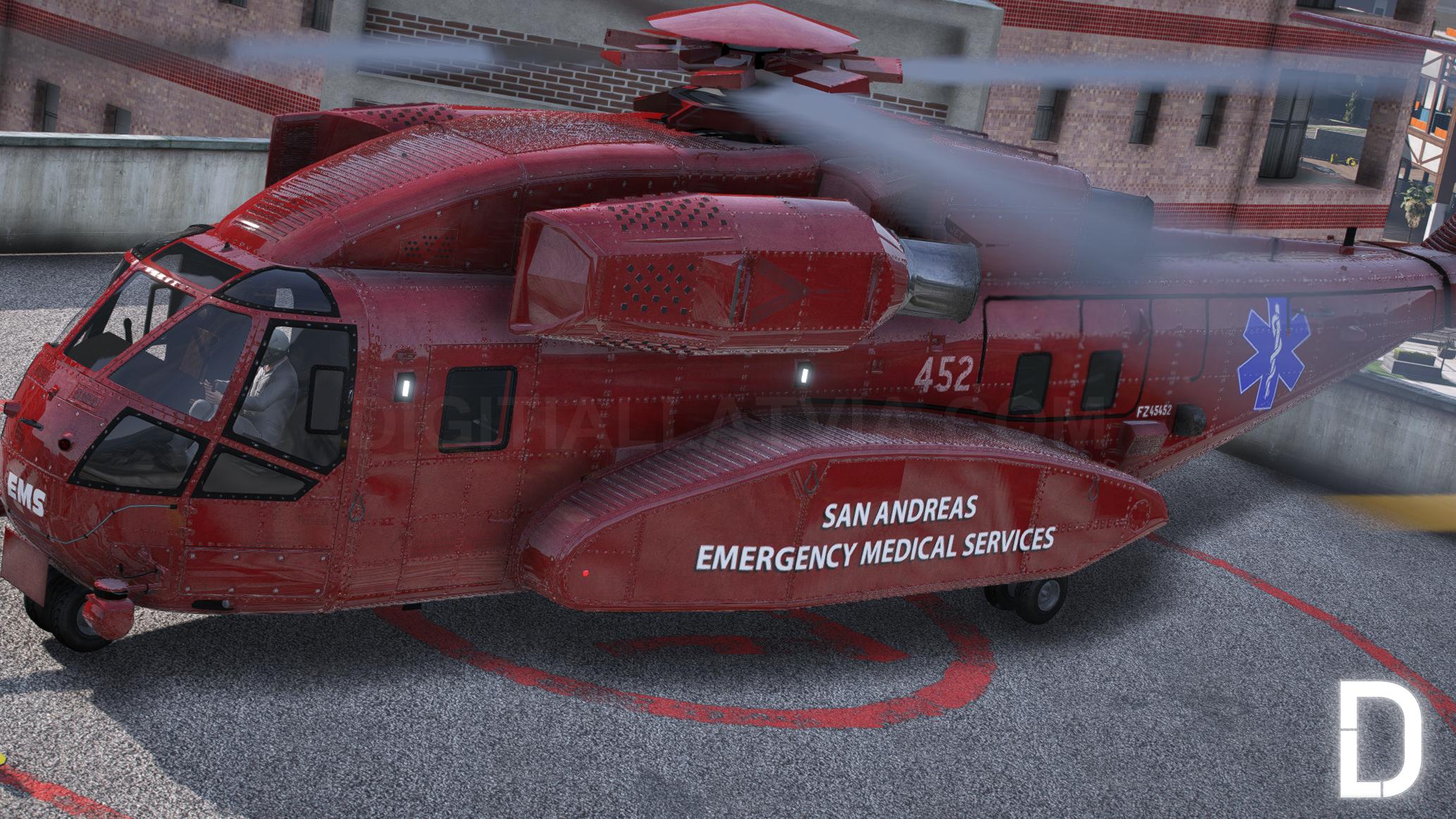 Buckingham DH-7 Iron Mule EMS Helicopter | Template