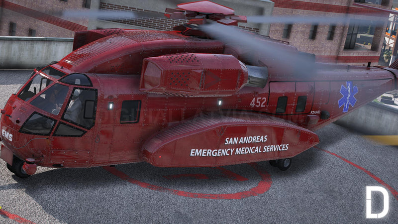 Buckingham DH-7 Iron Mule EMS Helicopter | Template