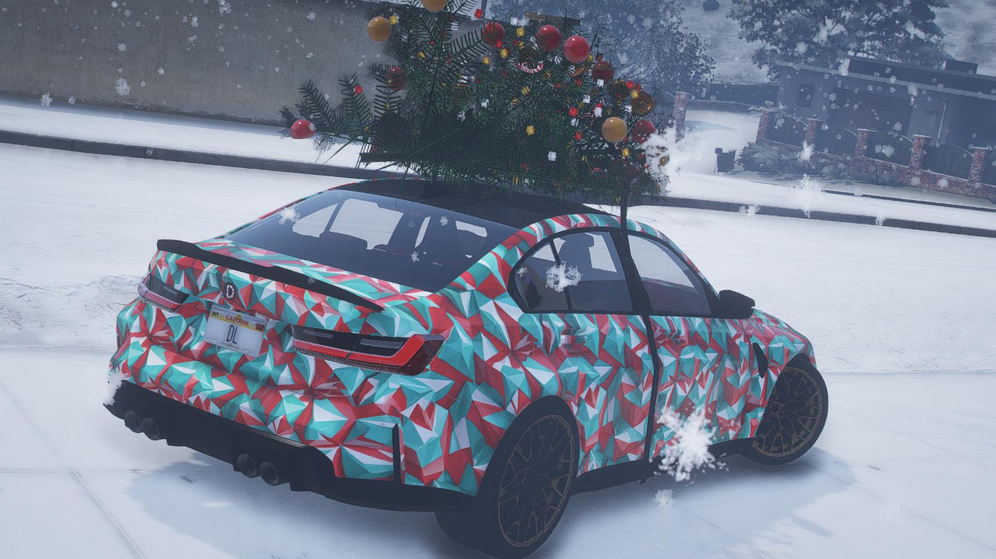 Christmas 3 Car Pack | Debadged | Custom Sounds | Templates