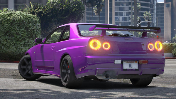Nissan Skyline GTR R34 Rechtslenker | Embleme entfernt | Tuning | Vorlage