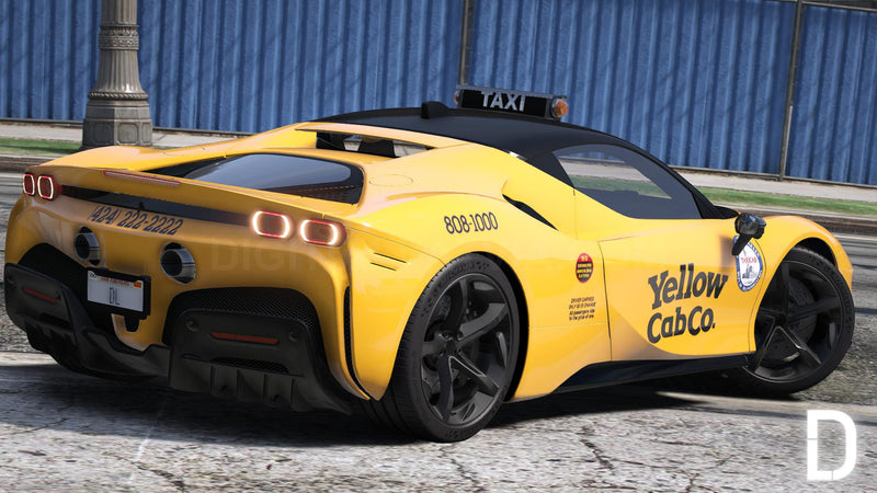 Ferrari SF90 TAXI | Debadged | Template
