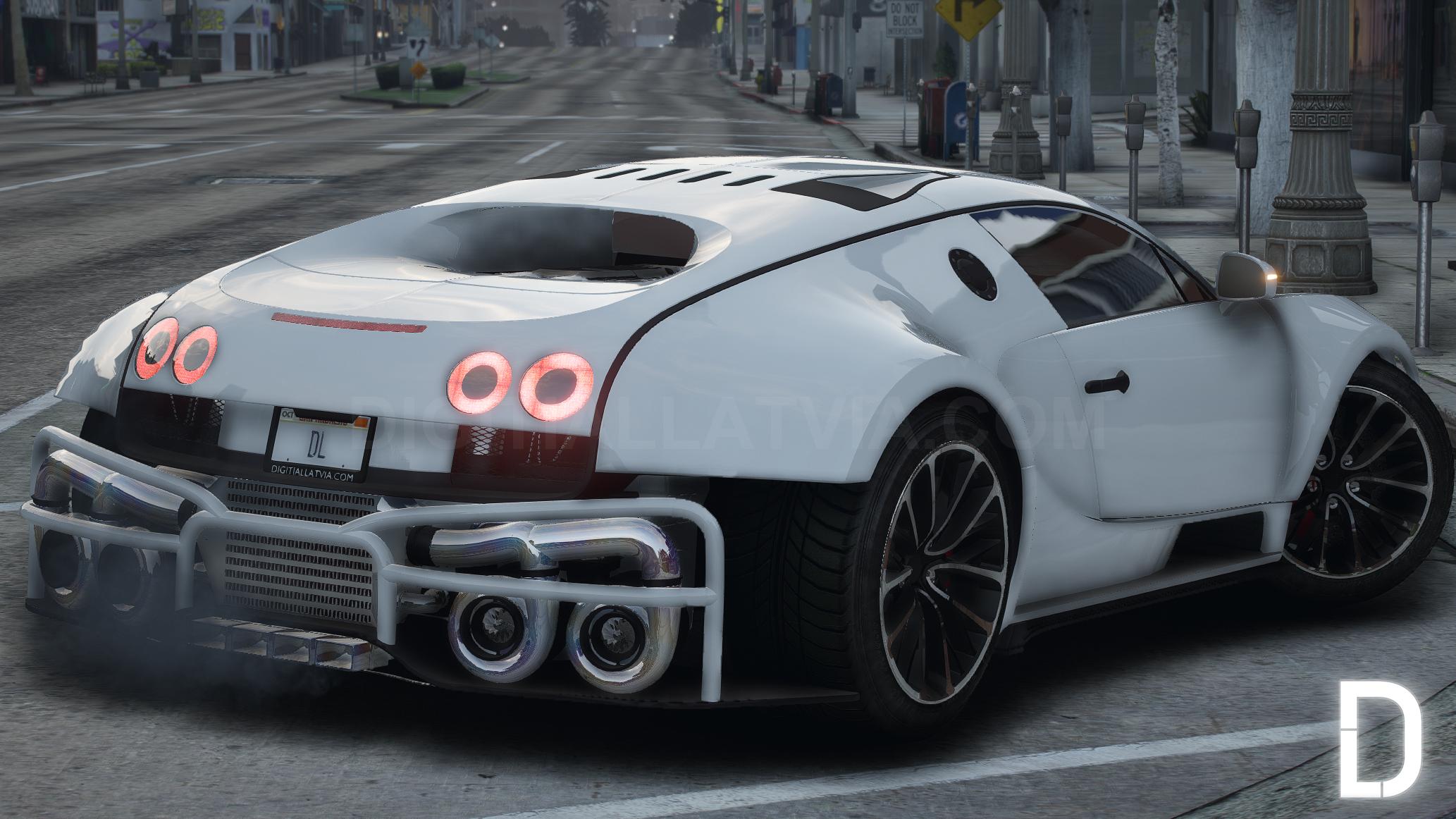 Bugatti Veyron Widebody Quad Turbo | Debadged | Animated Spoiler | Custom Sound