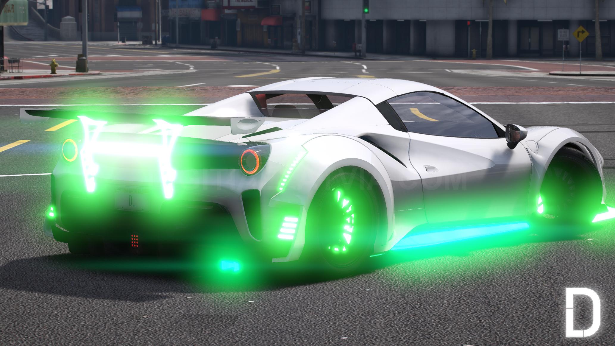 Ferrari 488 Spyder Widebody Animated | Debadged