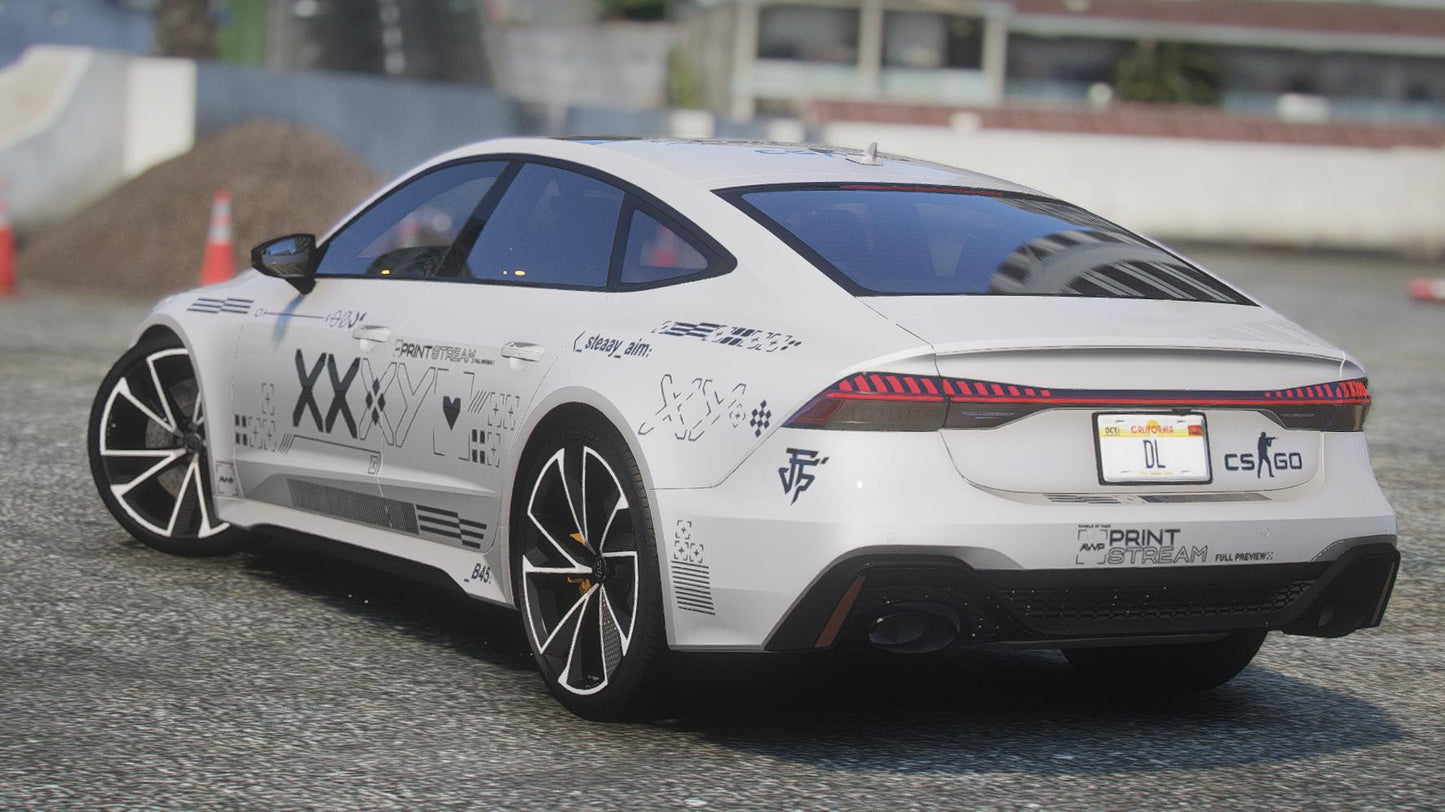 Audi RS7 2023 Printstream | Debadged | Custom Sound | Template