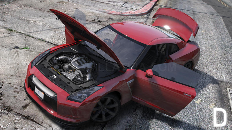 Nissan GT-R R35 2012 Rechtslenker | Embleme entfernt | Tuning | Vorlage | Benutzerdefinierter Sound