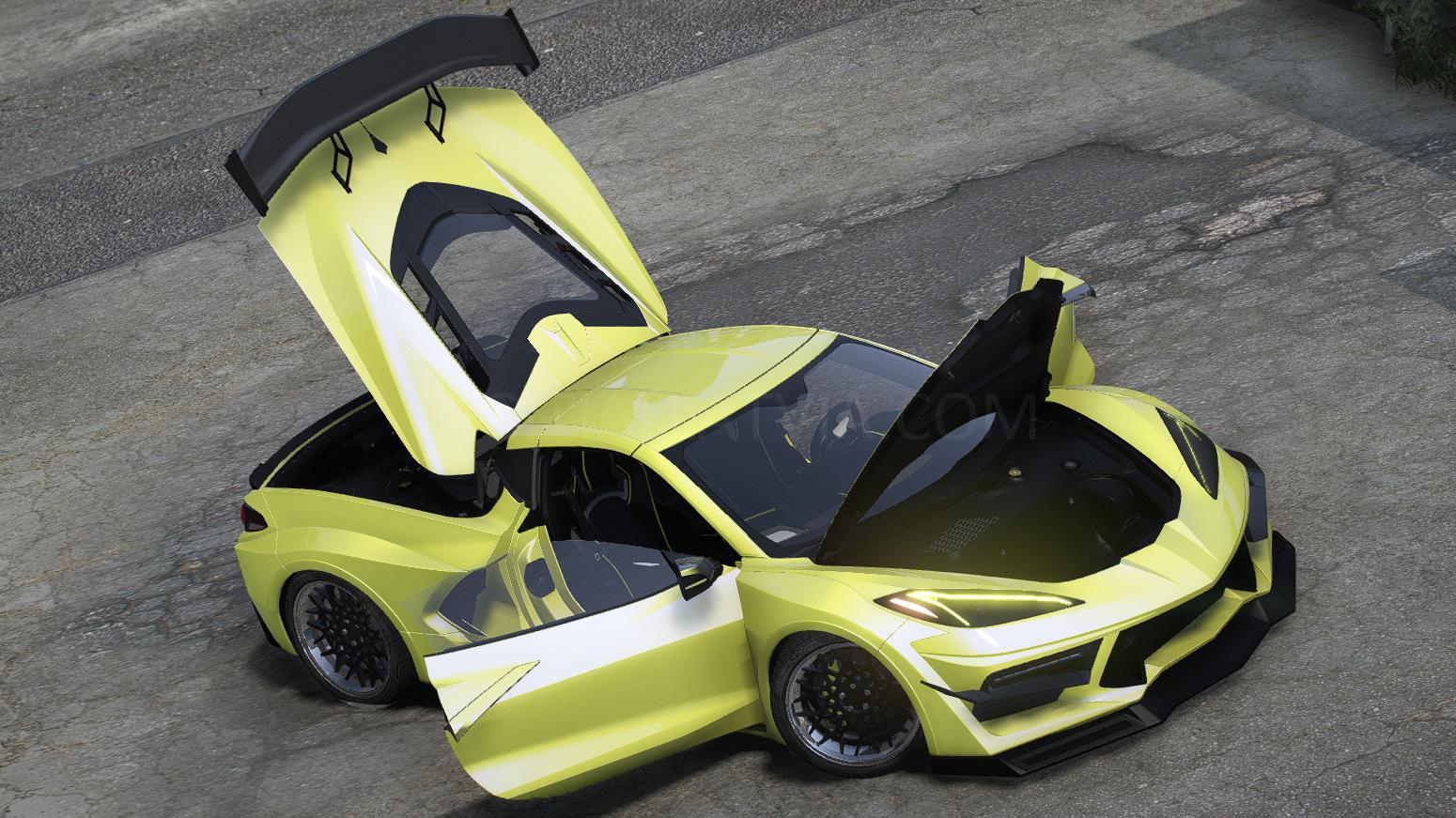 Chevrolet Corvette C8 | Debadged | Template