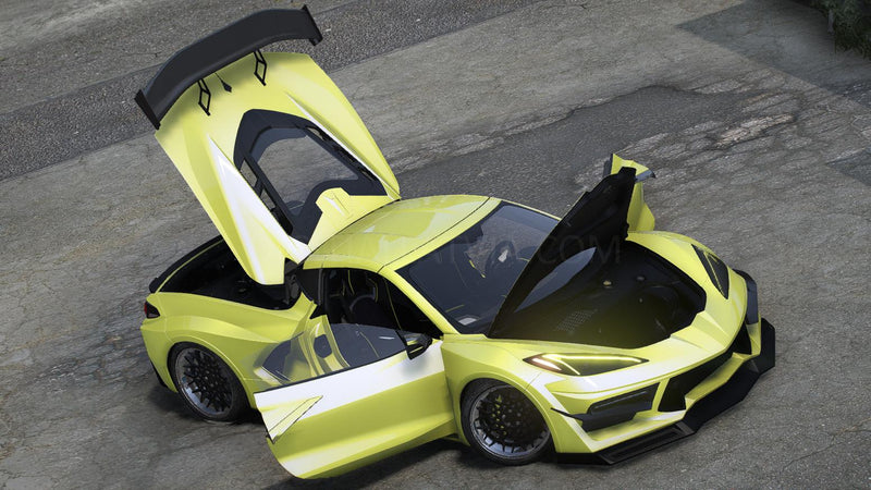 Chevrolet Corvette C8 | Debadged | Template