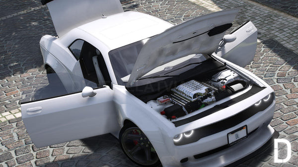 Dodge Challenger SRT Demon Widebody | Debadged | Template