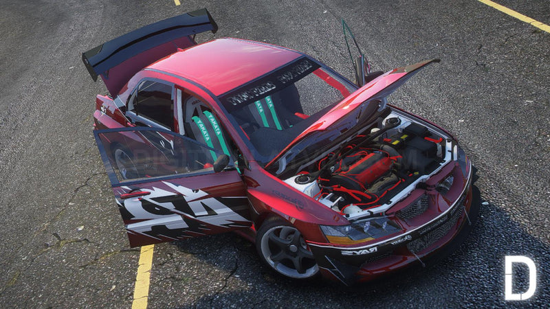 Mitsubishi Lancer Evolution IX 2006 FNF Tokyo Drift | Ohne Embleme