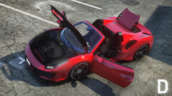 Ferrari 488 Pista Spider | Debadged | Template