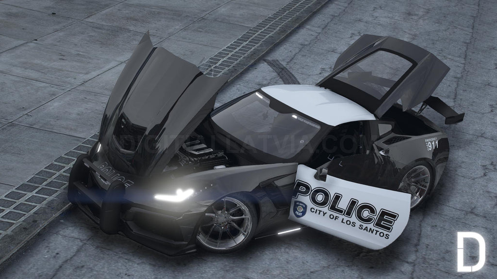 Chevrolet Corvette C7 Police | Debadged | Template