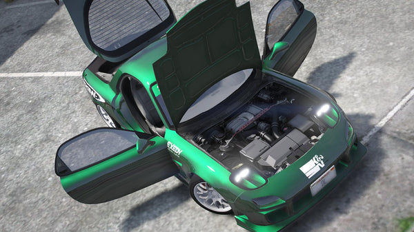 Mazda RX7 | Embleme entfernt | Tuning | Vorlage