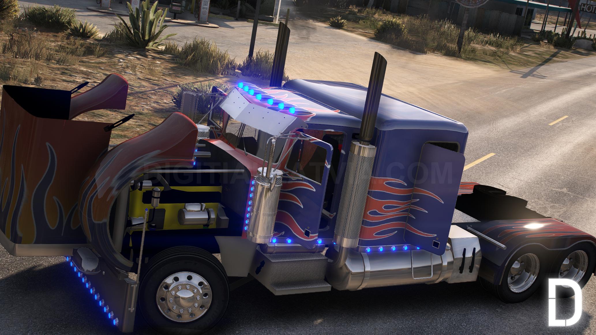 Peterbilt 379 Optimus Prime | Debadged | Template