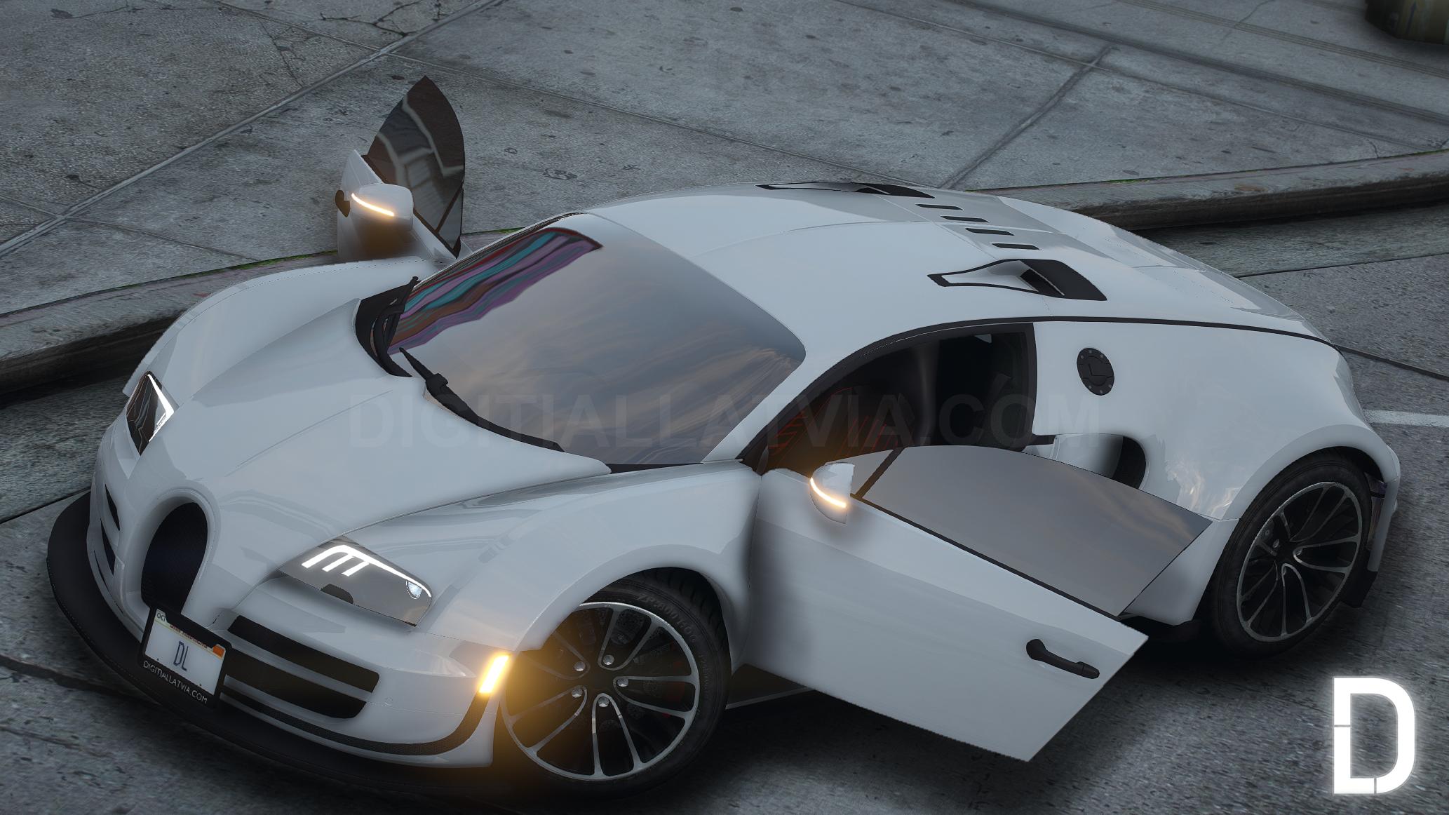 Bugatti Veyron Widebody Quad Turbo | Debadged | Animated Spoiler | Custom Sound