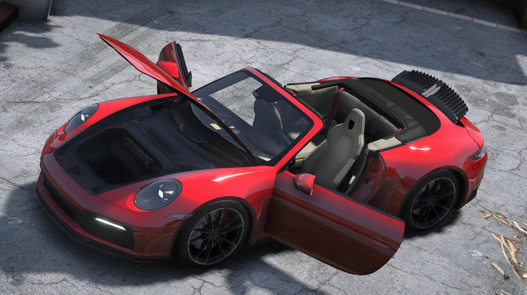 Porsche 911 Carrera 4S Cabriolet 2020 | Ohne Embleme | Animiertes Dach