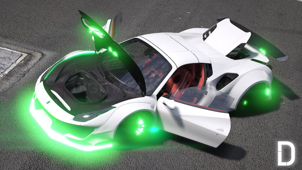 Ferrari 488 Spyder Widebody Animated | Debadged