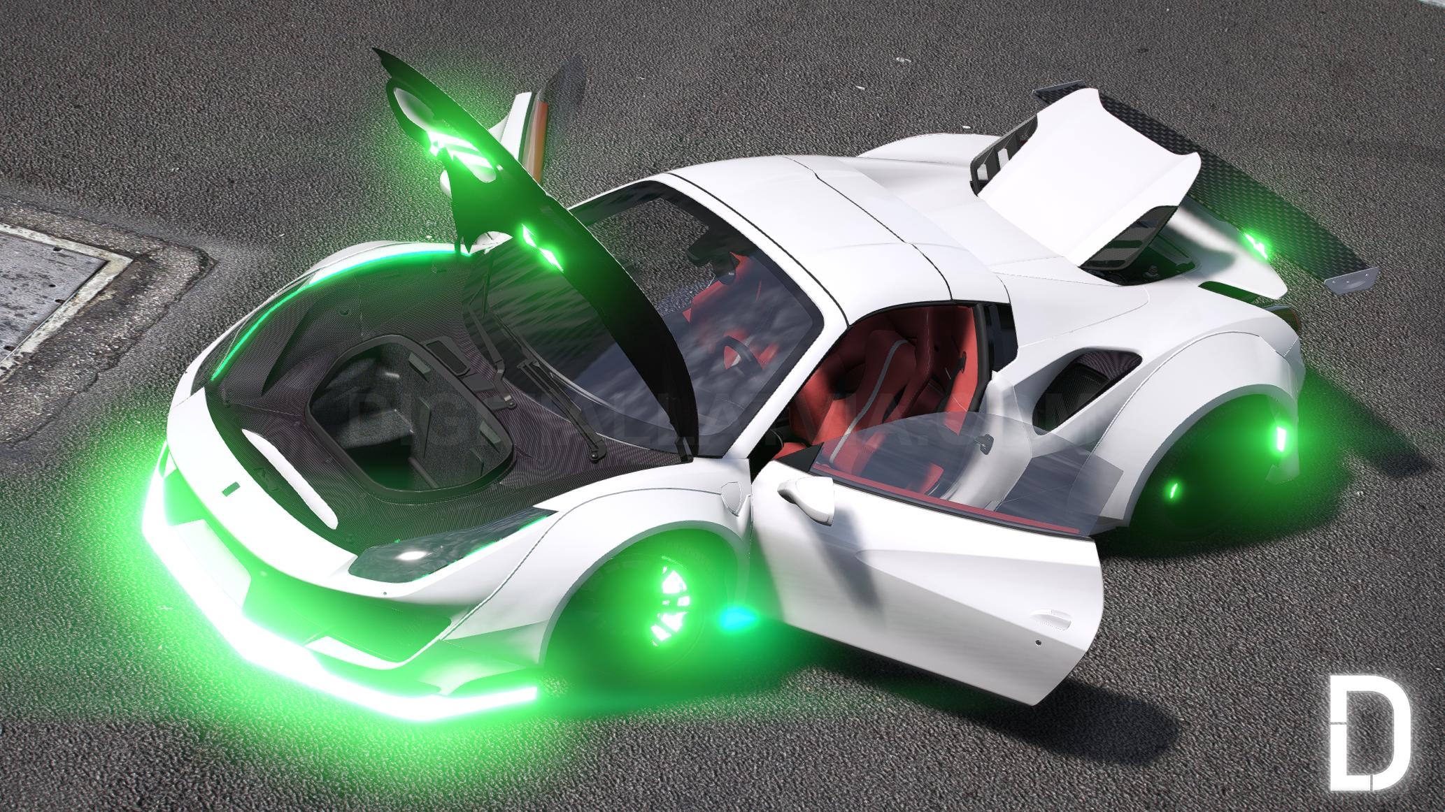 Ferrari 488 Spyder Widebody Animated | Debadged