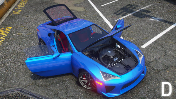 Lexus LFA | Debadged | Template | Tuning | Animated Spoiler