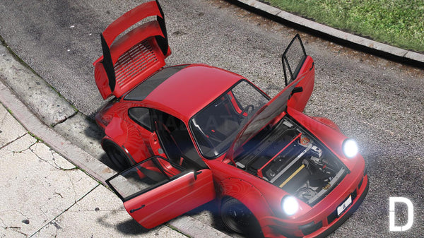 Porsche 911 RWB | Embleme entfernt | Tuning | Vorlage