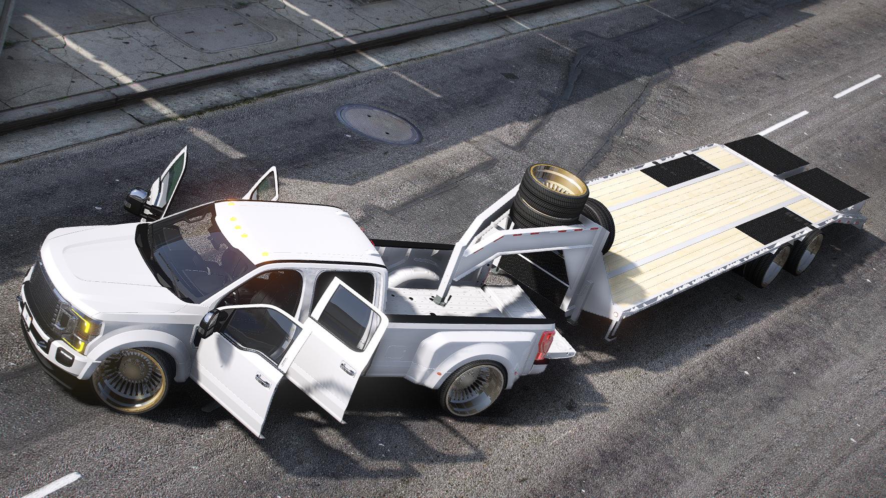 Ford F450 Platinum Super Duty Truck + Trailer | Debadged