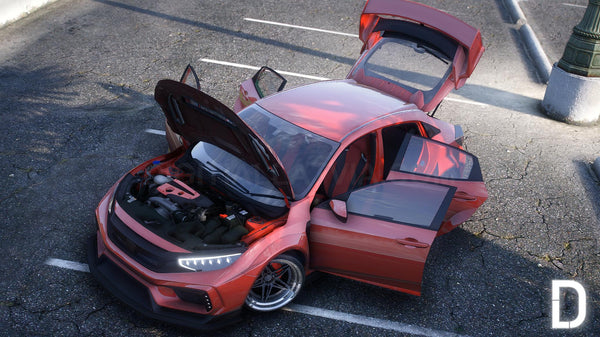 Honda FK8 Civic Type R Widebody RHD | Debadged | Custom Sound | Template