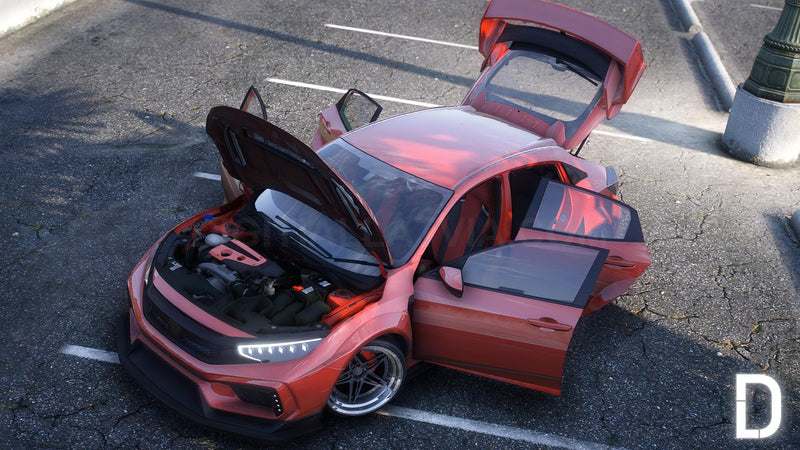 Honda FK8 Civic Type R Widebody RHD | Debadged | Custom Sound | Template