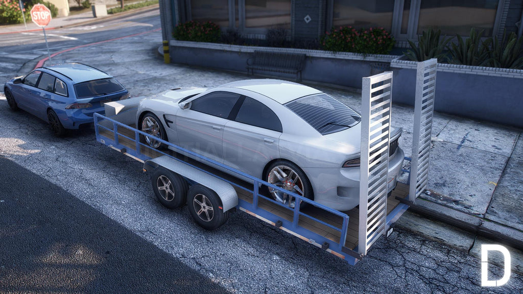 Car Trailer with Rails