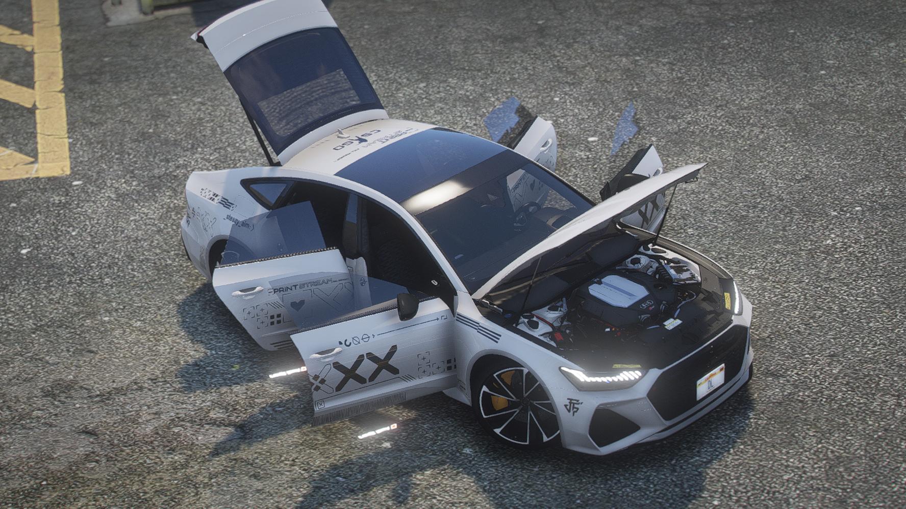 FiveM Audi RS7 2023 Printstream | Debadged | Custom Sound | Template ...