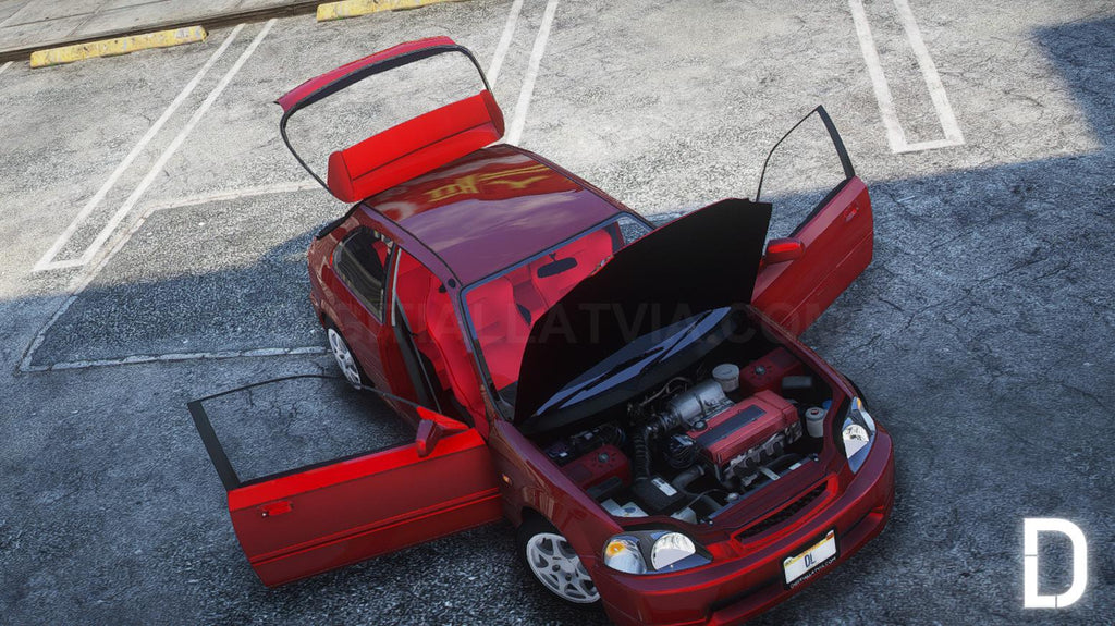 Honda Civic EK9 Type R | Embleme entfernt | Tuning | Vorlage