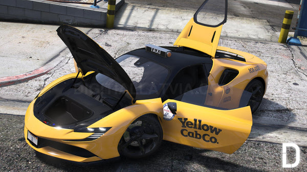 Ferrari SF90 TAXI | Debadged | Template