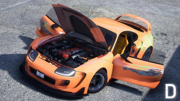 Toyota Supra A80 Mk4 Widebody RHD | Debadged | Template