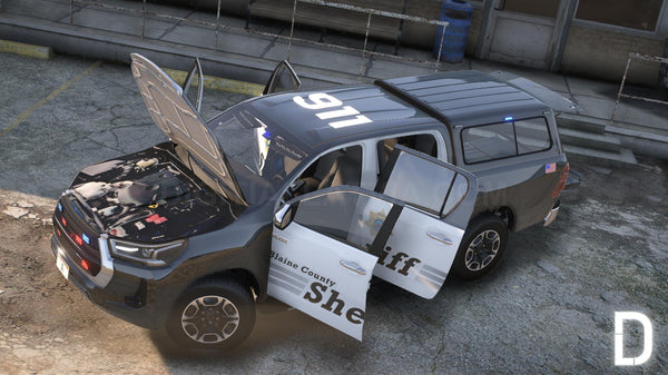 Toyota Hilux 2021 Police | Debadged | Template