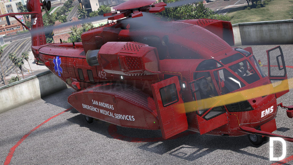 Buckingham DH-7 Iron Mule EMS Helicopter | Template