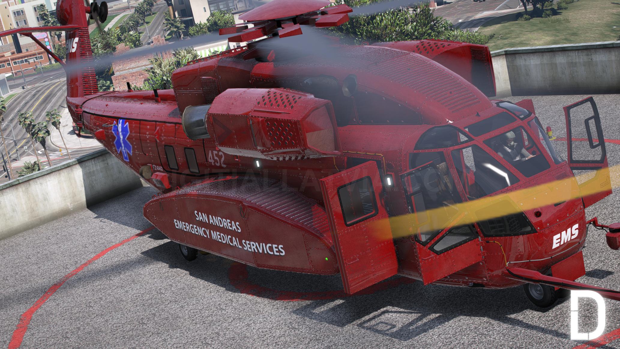 Buckingham DH-7 Iron Mule EMS Helicopter | Template