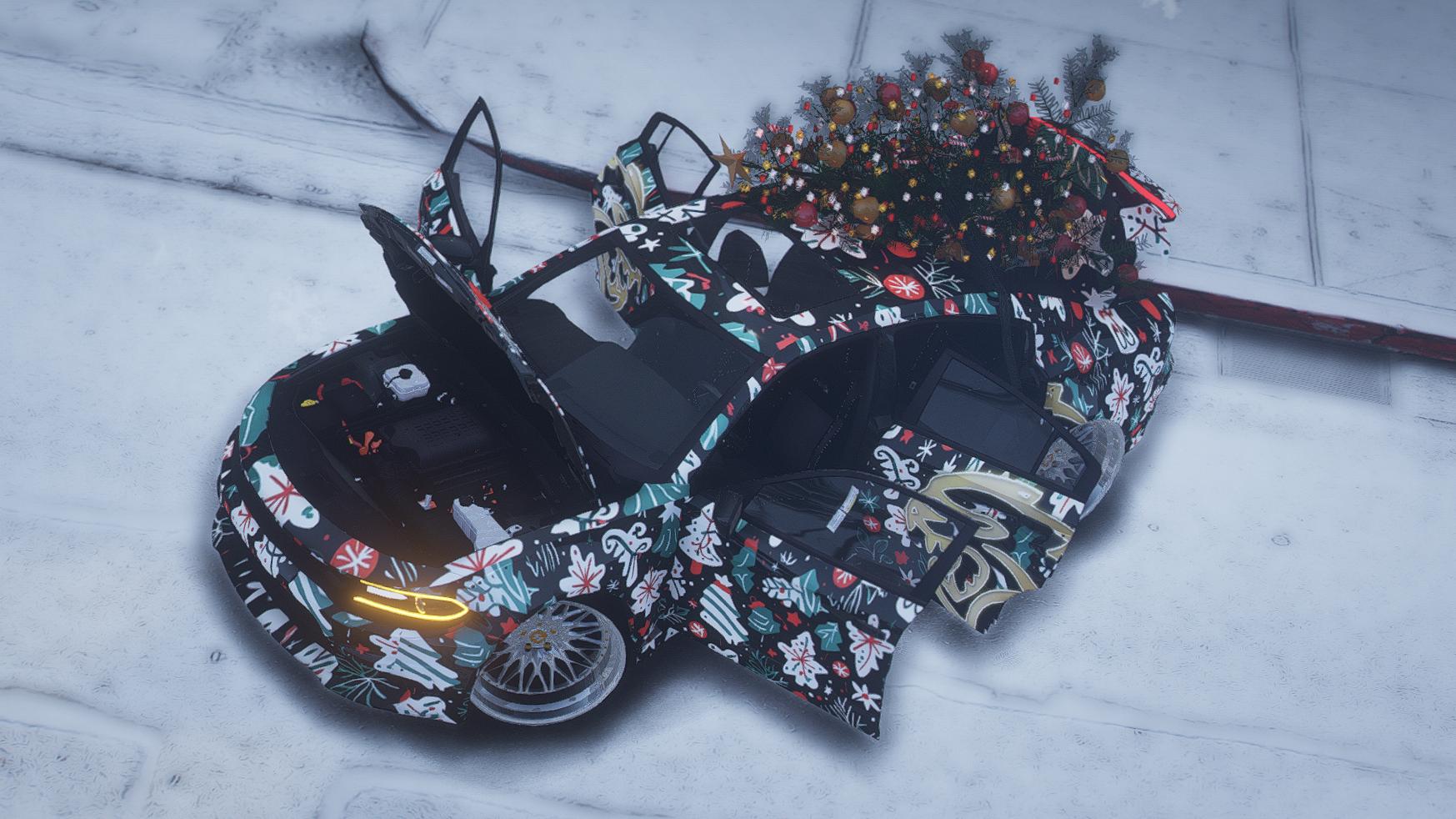 Dodge Charger Hellcat Christmas | Template | Debadged