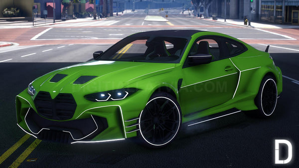 BMW M4 animiert | Ohne Emblem