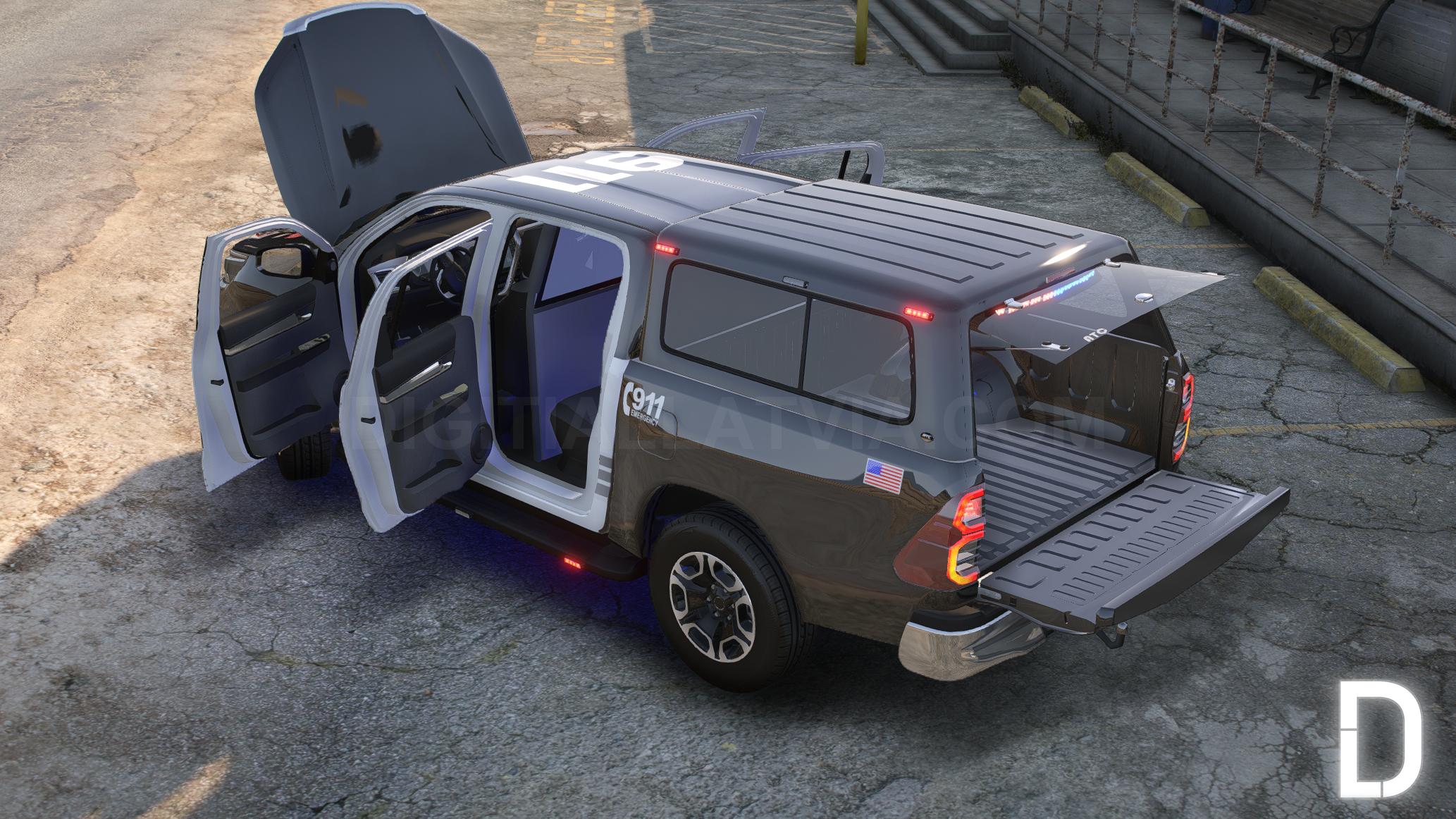 Toyota Hilux 2021 Police | Debadged | Template