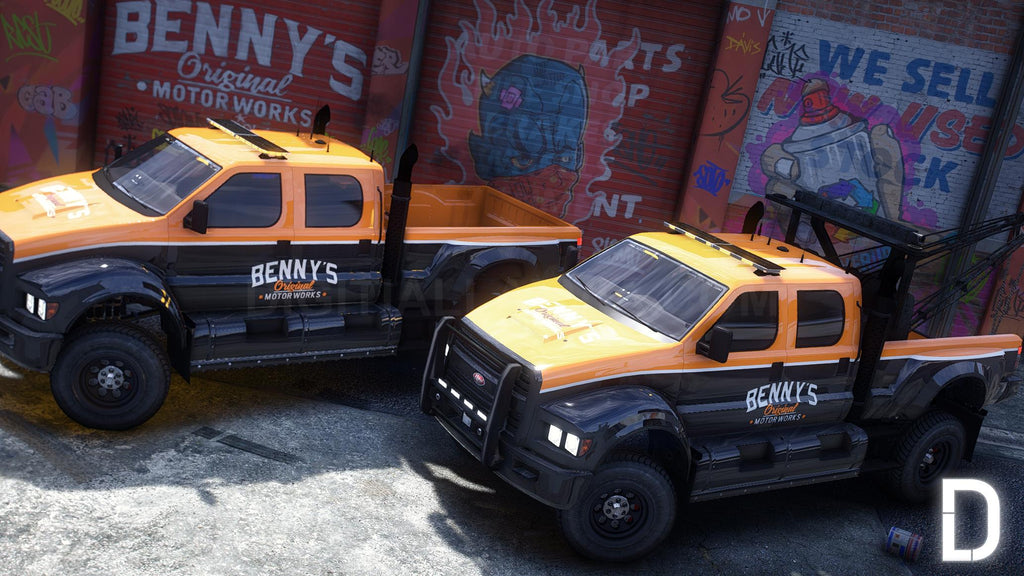 Benny's Mechanics Tow Vanilla Pack | 10 Vehicles | Templates