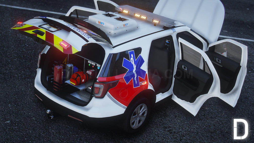 FiveM Ford Explorer 2016 EMS AMR | Debadged | Template – DigitalLatvia