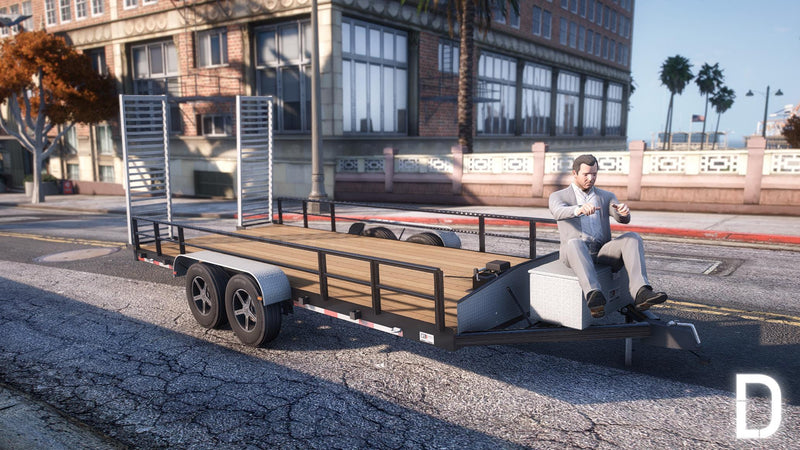 Car Trailer with Rails