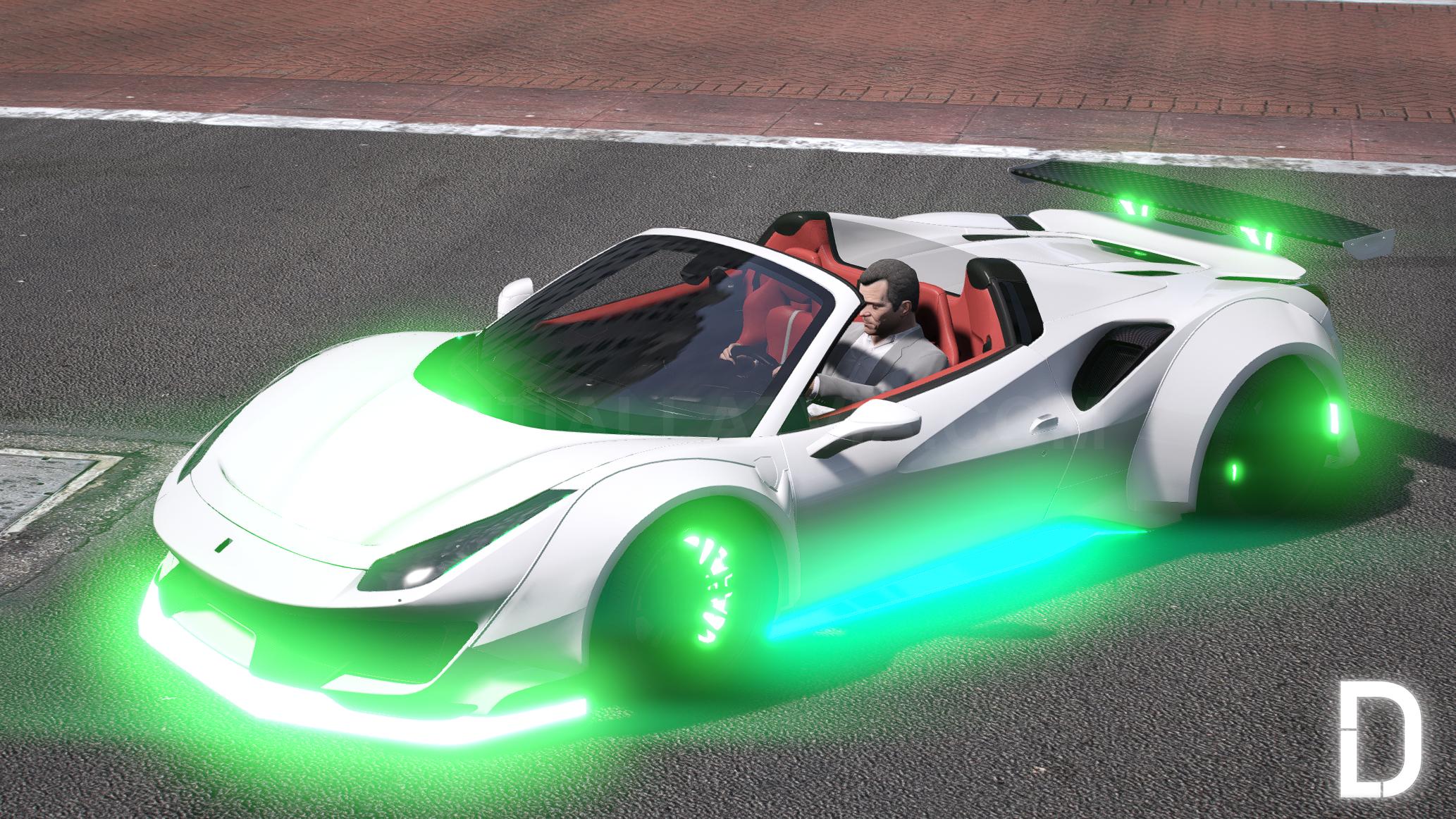 Ferrari 488 Spyder Widebody Animated | Debadged