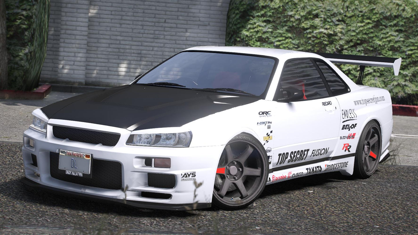 Nissan Skyline GT-R R34 RHD | Debadged | Tuning | Template